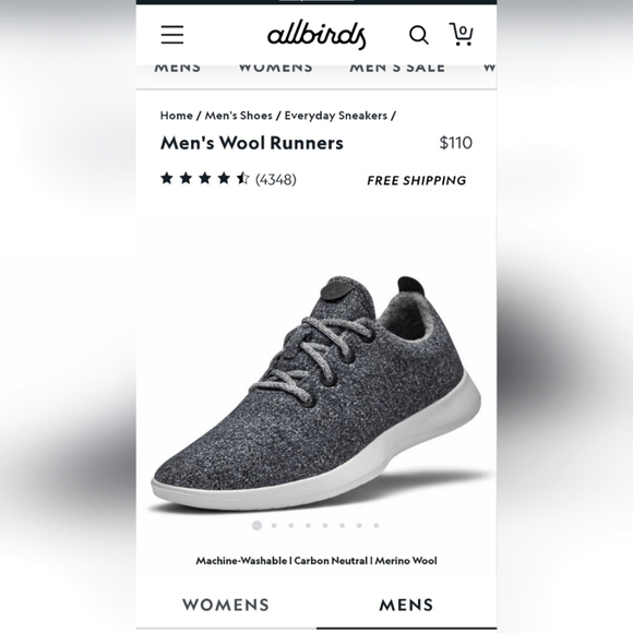 Allbirds Merino Wool Runners Shoes Mens Size 10 Lace Up Sneakers Natural Gray main image 13